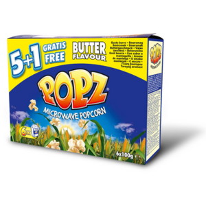 POPZ Popcorn do mikrofalówki maślany 6 w cenie 5 600 g