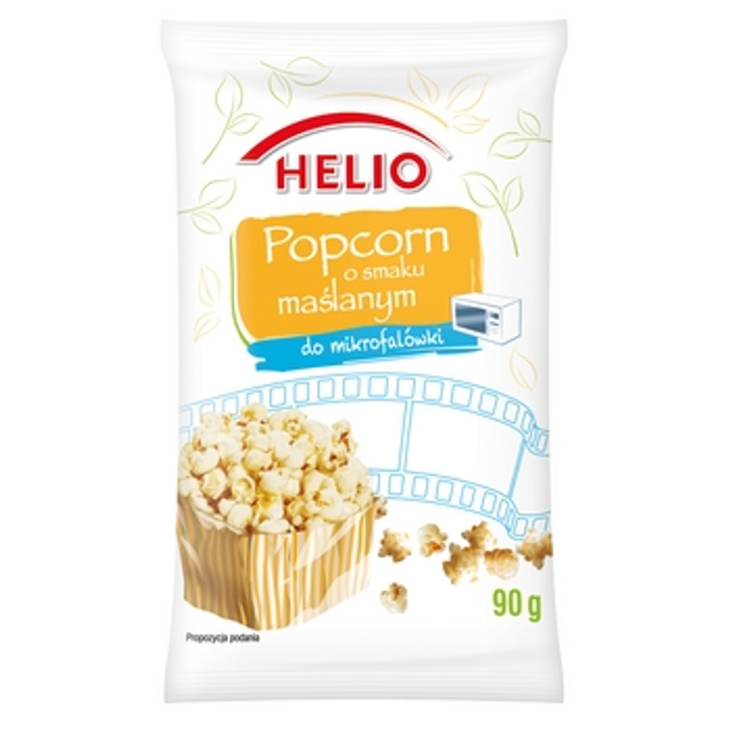 Popcorn do mikrofalówki o smaku maślanym 90 g HELIO