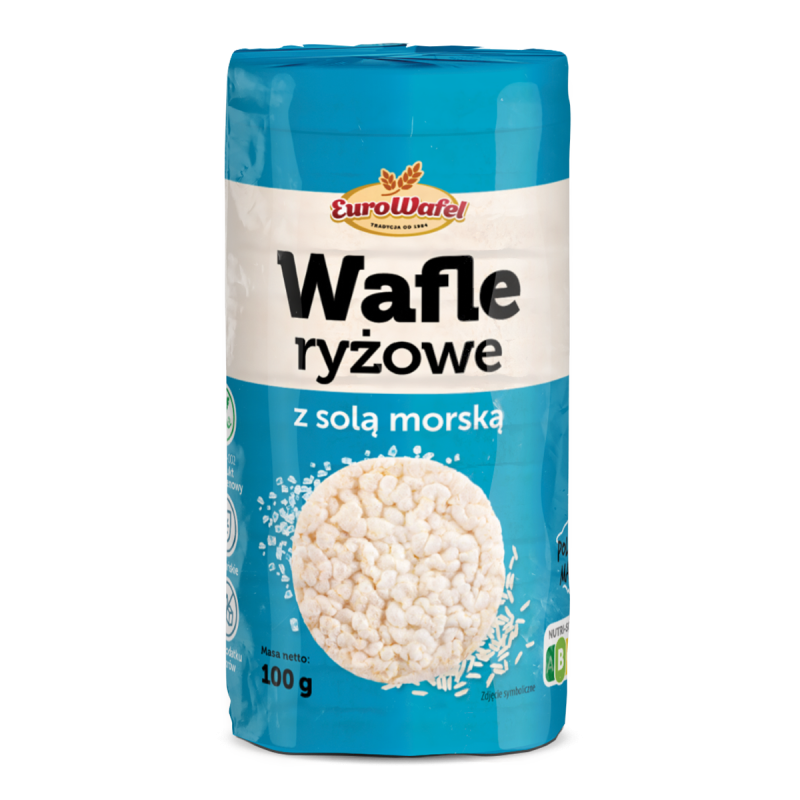 Eurowafel Wafle ryżowe z solą morską 100g