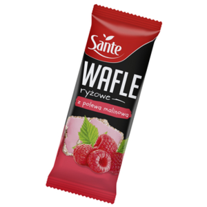 Wafle Ryżowe z Polewą Malinową 66g Sante