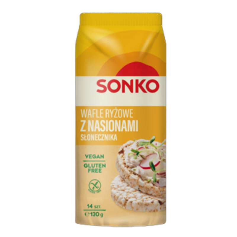 Sonko. Wafle ryżowe ze słonecznikiem 130 g.