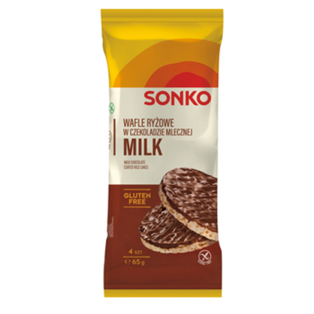 Sonko. Milk - Wafle ryżowe w czekoladzie mlecznej 65 g.