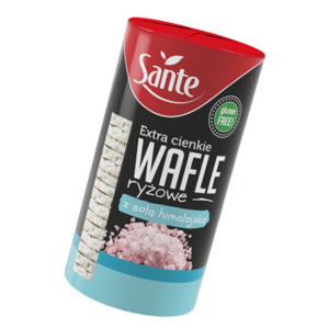 Extra Cienkie Wafle Ryżowe z Solą Himalajską 110g Sante