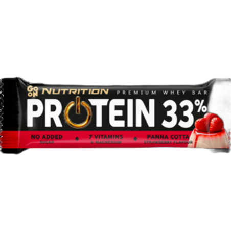 Go On Nutrition Protein Bar 33% Panna Cotta Strawberry 50g