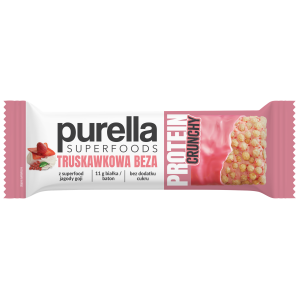 Purella Protein Crunchy Beza Truskawkowa 45g