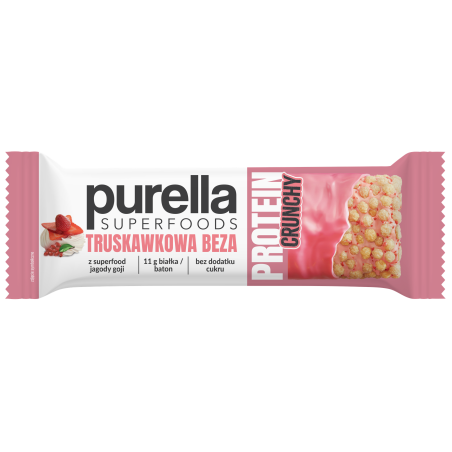 Purella Protein Crunchy Beza Truskawkowa 45g