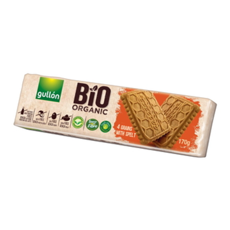 Gullón Organiczne ciastka z 4 zbożami i orkiszem 170 g