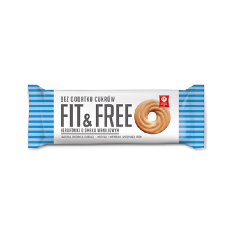 Herbatniki Fit&Free o smaku waniliowym 120 g Cukry Nyskie