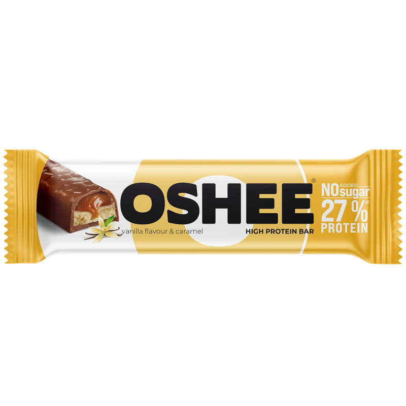 OSHEE baton proteinowy o smaku waniliowo-karmelowym 49g