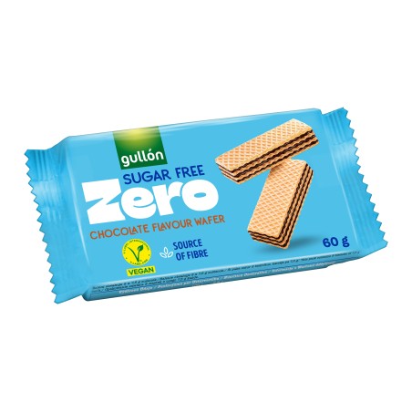 Gullón Sugar Free Wafle z nadzieniem o smaku czekoladowym 60 g