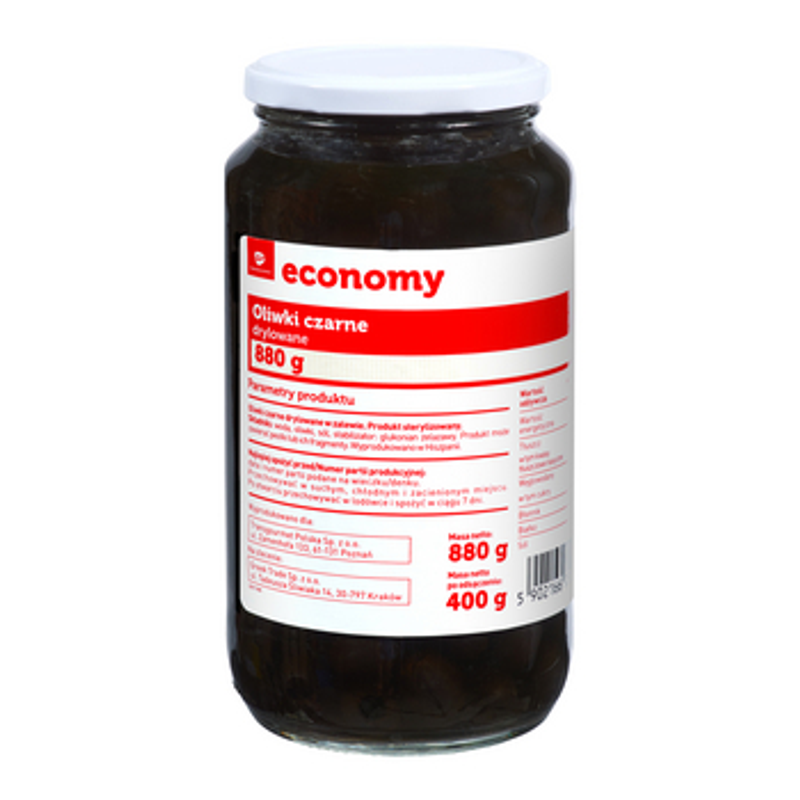TGE Oliwki czarne drylowane 880g