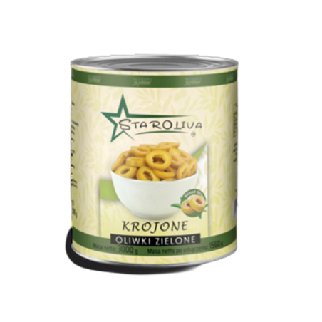 Oliwki zielone krojone w zalewie 3000/1560 g Staroliva