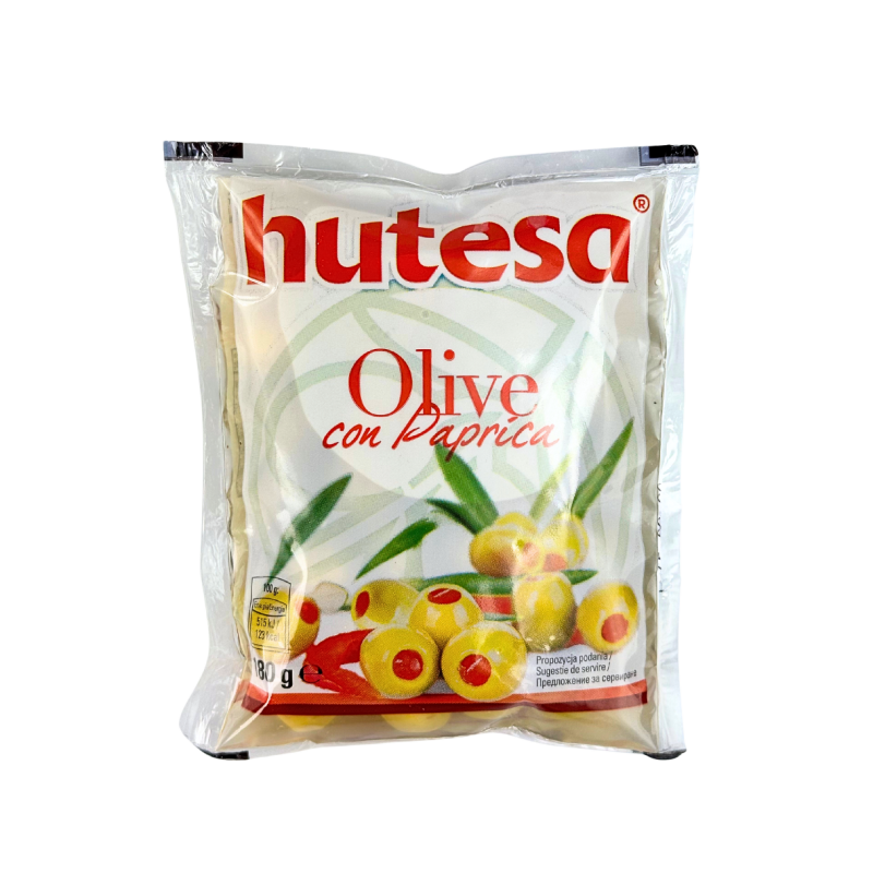 Hutesa Oliwki zielone z pastą paprykową 180g
