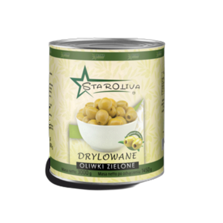 Oliwki zielone drylowane w zalewie 3000/1450 g Staroliva