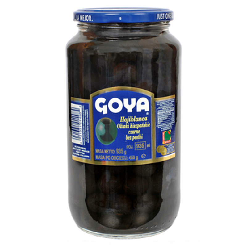 Goya Hojiblanca oliwki czarne drylowane 935ml