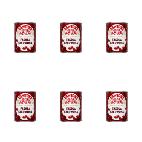 Fasola czerwona konserwowa 400g Dawtona X6