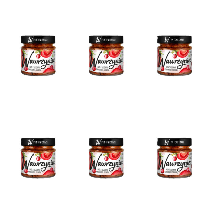 Pasta warzywna. Wawrzyniec z suszonymi pomidorami i żurawiną 180g X6
