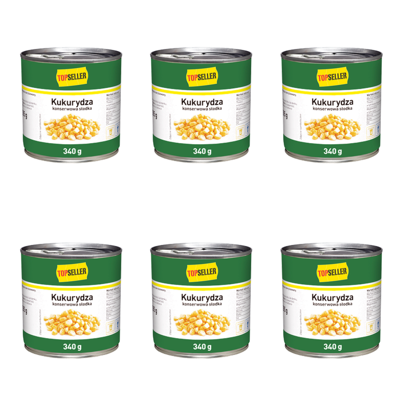 TOPSELLER Kukurydza konserwowa słodka 340 g X6