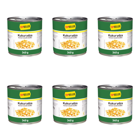 TOPSELLER Kukurydza konserwowa słodka 340 g X6