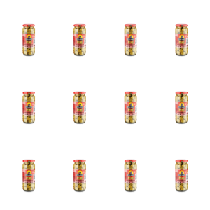 Hiszpańskie oliwki zielone z pastą paprykową 340 g/200 g Figaro X12