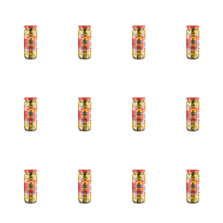 Hiszpańskie oliwki zielone z pastą paprykową 340 g/200 g Figaro X12