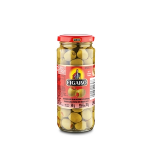 Hiszpańskie oliwki zielone z pastą paprykową 340 g/200 g Figaro X12