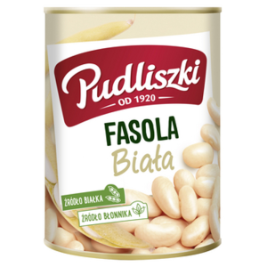 Pudliszki Fasola Biała w Zalewie Canellini w Puszce - Żródło Białka 400g