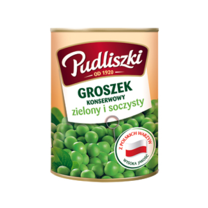 Pudliszki Groszek konserwowy zielony i soczysty 400 g