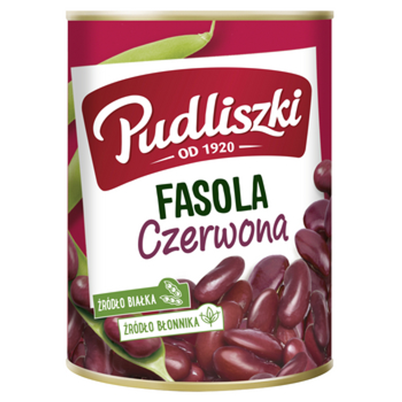 Pudliszki Fasola Czerwona Red Kidney Konserwowa w Zalewie w Puszce 400 g