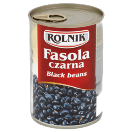Fasola Czarna w Zalewie - Konserwowa w Puszce Źródło Białka 425 ml Rolnik