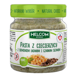 Pasta z ciecierzycy z siemieniem lnianym i czarnym sezamem 225 ml Helcom