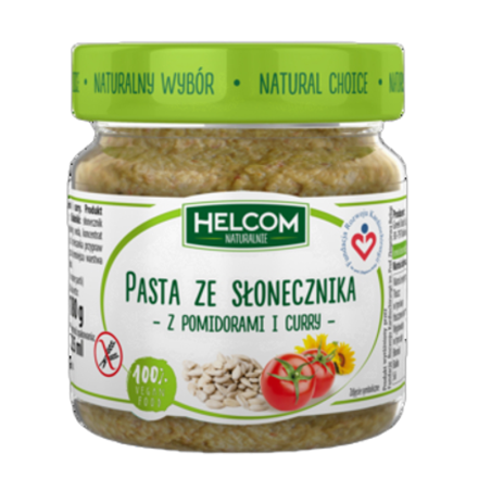 Pasta ze słonecznika z pomidorami i curry 225 ml Helcom