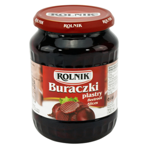 Buraki Ćwikłowe - Buraczki Marynowane w Plastrach - Słoik 720 ml Rolnik