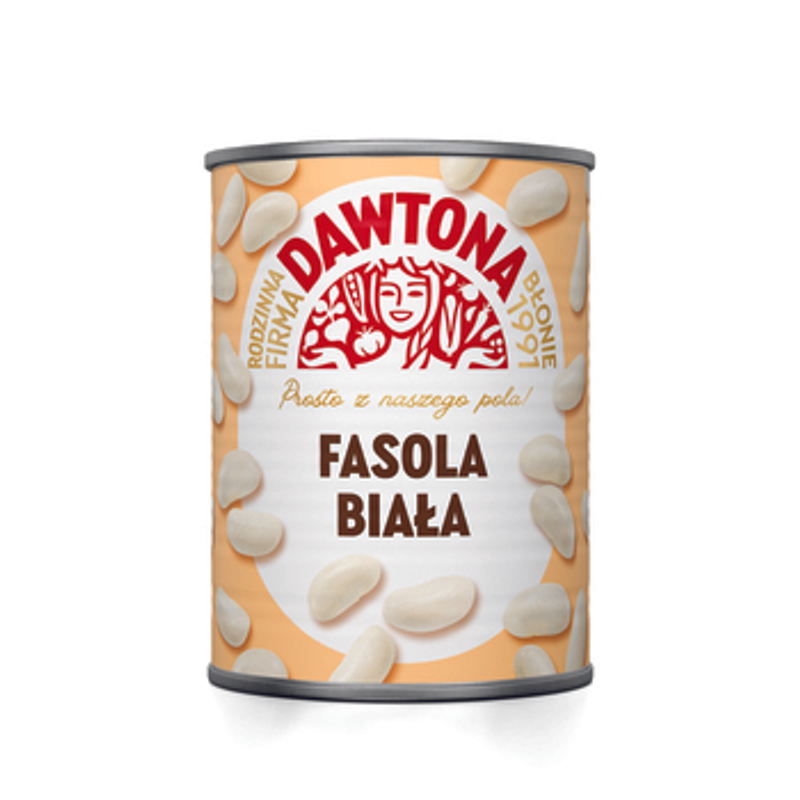 Fasola Biała Konserwowa w Puszce Jaś Karłowy Fasolka w Zalewie 400g Dawtona