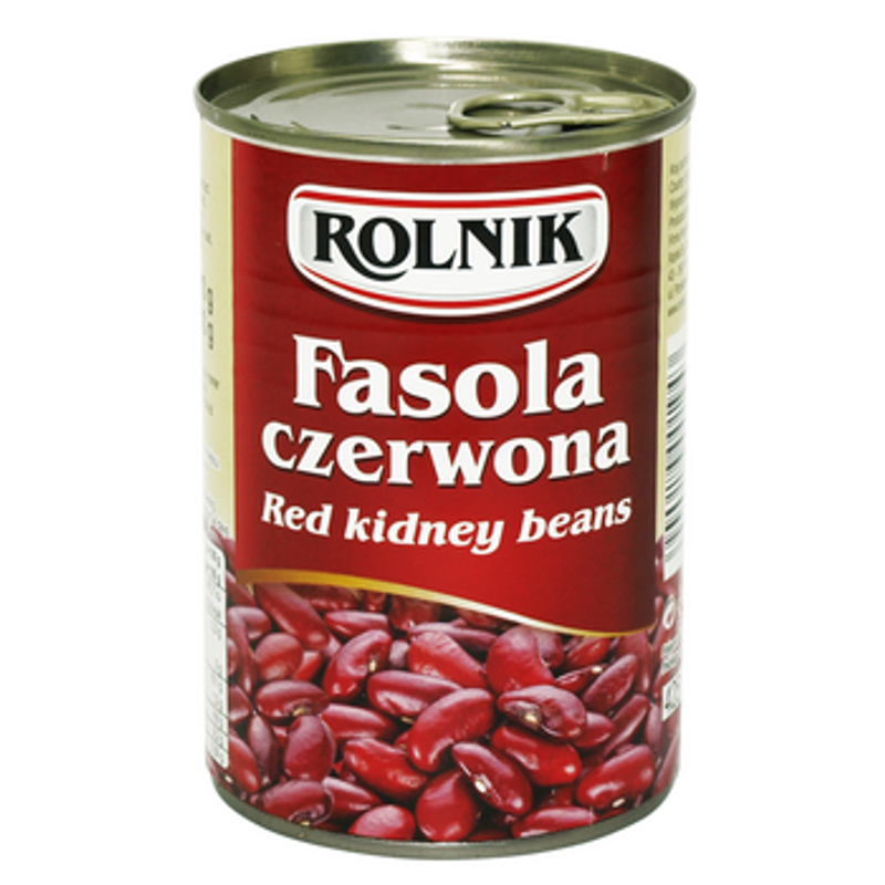 Fasola Czerwona w Zalewie - Konserwowa w Puszce Źródło Białka 425 ml Rolnik