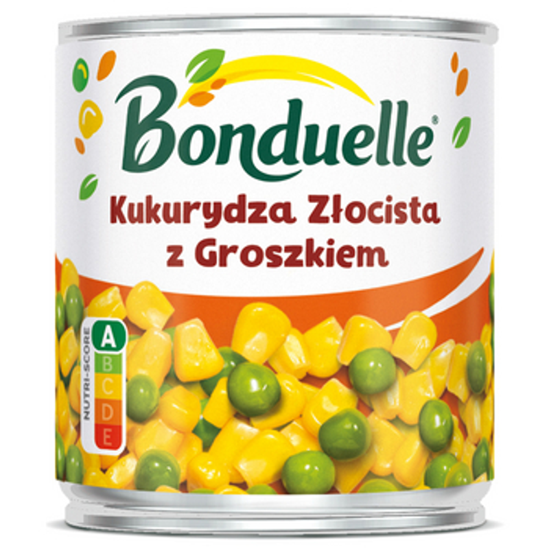 Bonduelle Kukurydza złocista z groszkiem 170 g