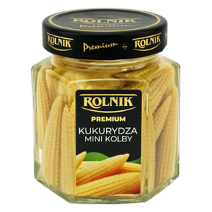 Kukurydza Konserwowa - Mini Kolby w Zalewie w Słoiku Baby Corn 300g Rolnik
