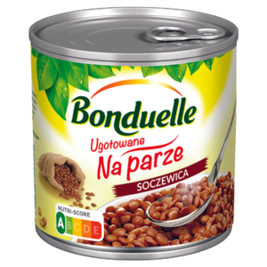 Soczewica Czerwona Naturalna - Bonduelle Ugotowana na Parze w Puszce 425ml