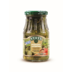 Przekąska ogórkowa z musztardą i papryczką Veres 300g.