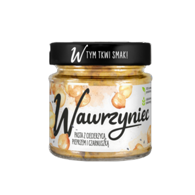 Pasta Warzywna. Wawrzyniec z ciecierzycą i pieprzem i czarnuszką 180g