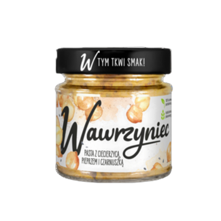 Pasta Warzywna. Wawrzyniec z ciecierzycą i pieprzem i czarnuszką 180g