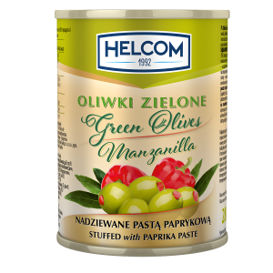 Oliwki zielone nadziewane papryką 300ml HELCOM