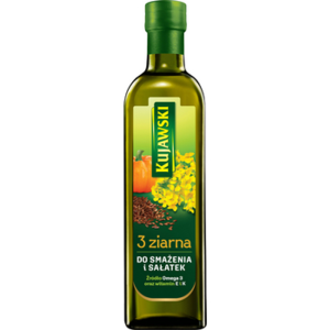 Kujawski 3 ziarna Olej z rzepaku lnu i pestek dyni 750 ml