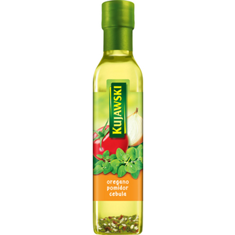 Olej Kujawski z oregano, pomidorami i cebulą 250ml