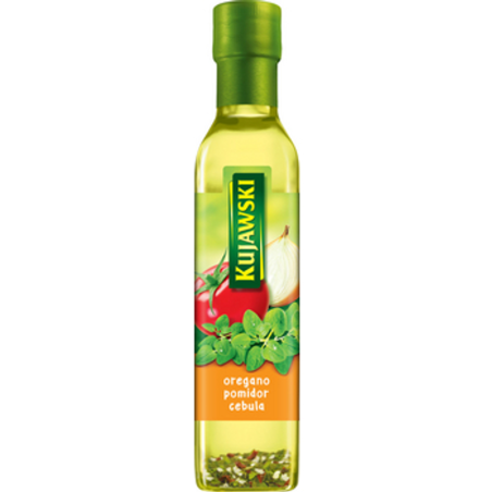 Olej Kujawski z oregano, pomidorami i cebulą 250ml