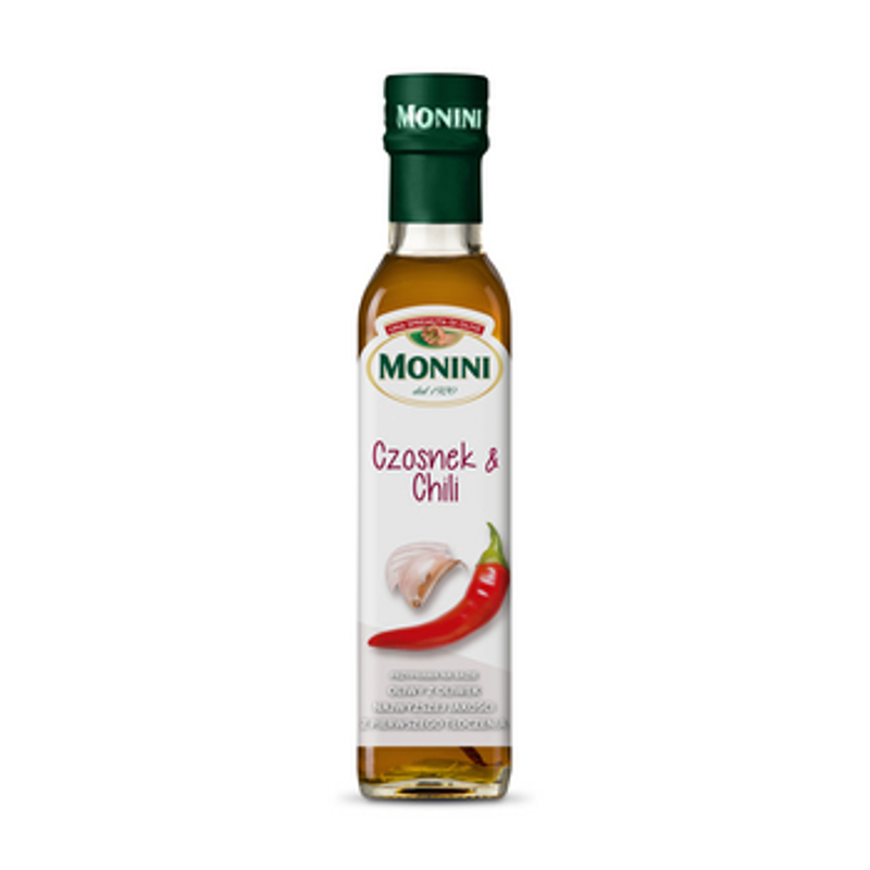 Monini Przyprawa na bazie oliwy z oliwek EV - czosnek&chili 250 ml