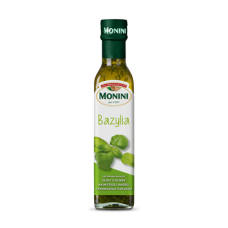 Monini Przyprawa na bazie oliwy z oliwek EV - bazylia 250 ml