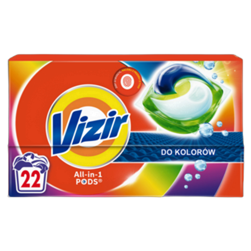 Vizir Kapsułki do prania All in1 PODS Color 22 szt. (22 x 18,2 g)