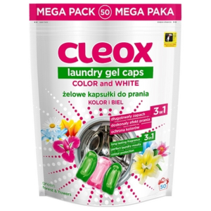 CLEOX laundry capsules 3 komorowe do wszystkich rodzajów 50 szt X6