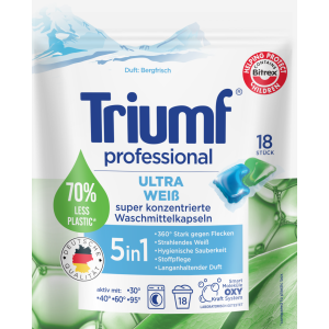 TRIUMF 18szt Ultra Weiss Kapsułki do prania białych tkanin 2w1